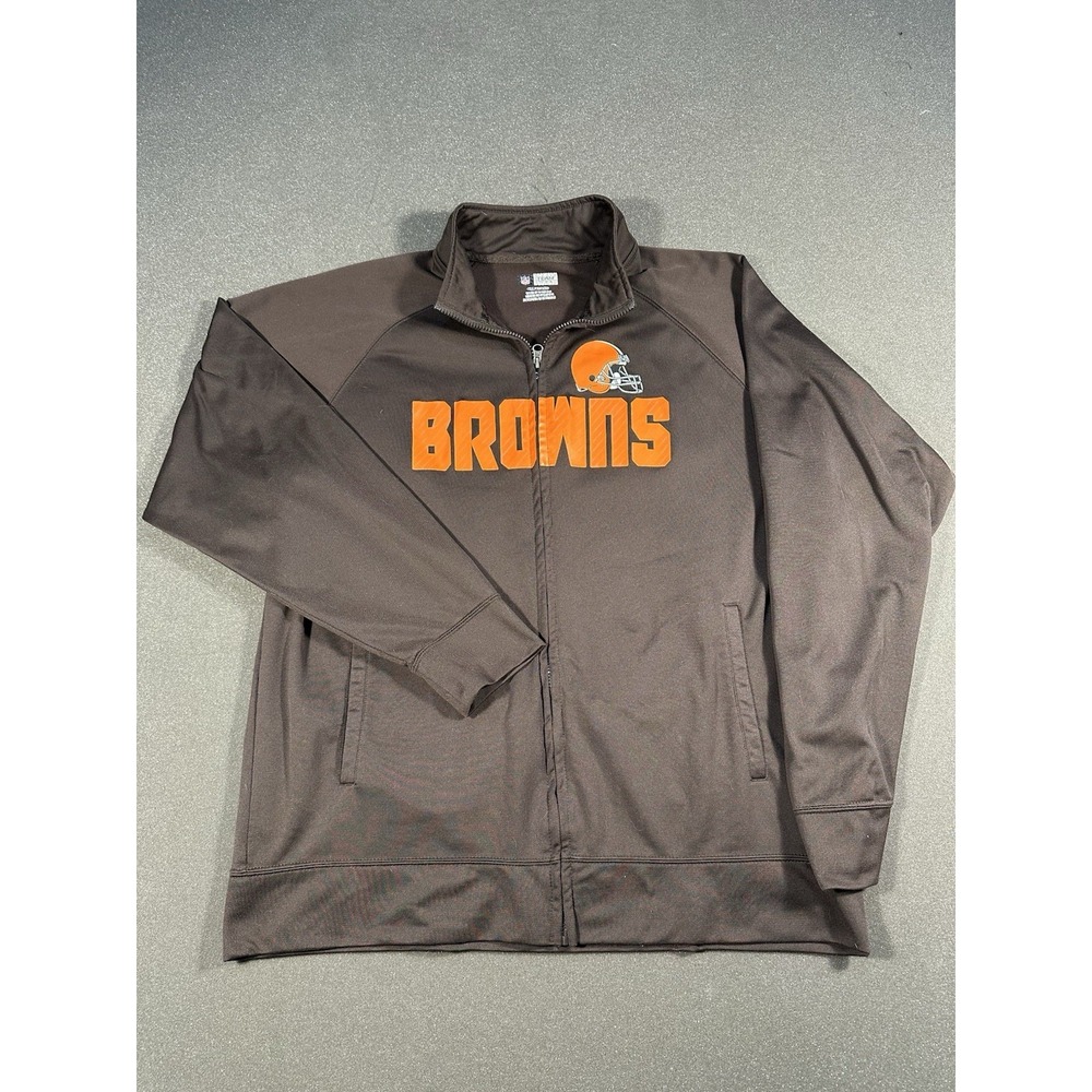 NFL Cleveland Browns Full Zip Brown/Orange Jacket XXL